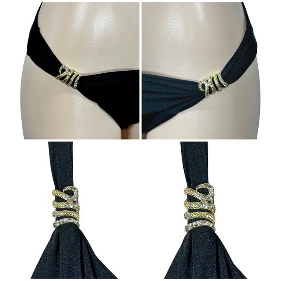 Dolcessa Black Medusa M/L Bikini $250 - Picture 10 of 16